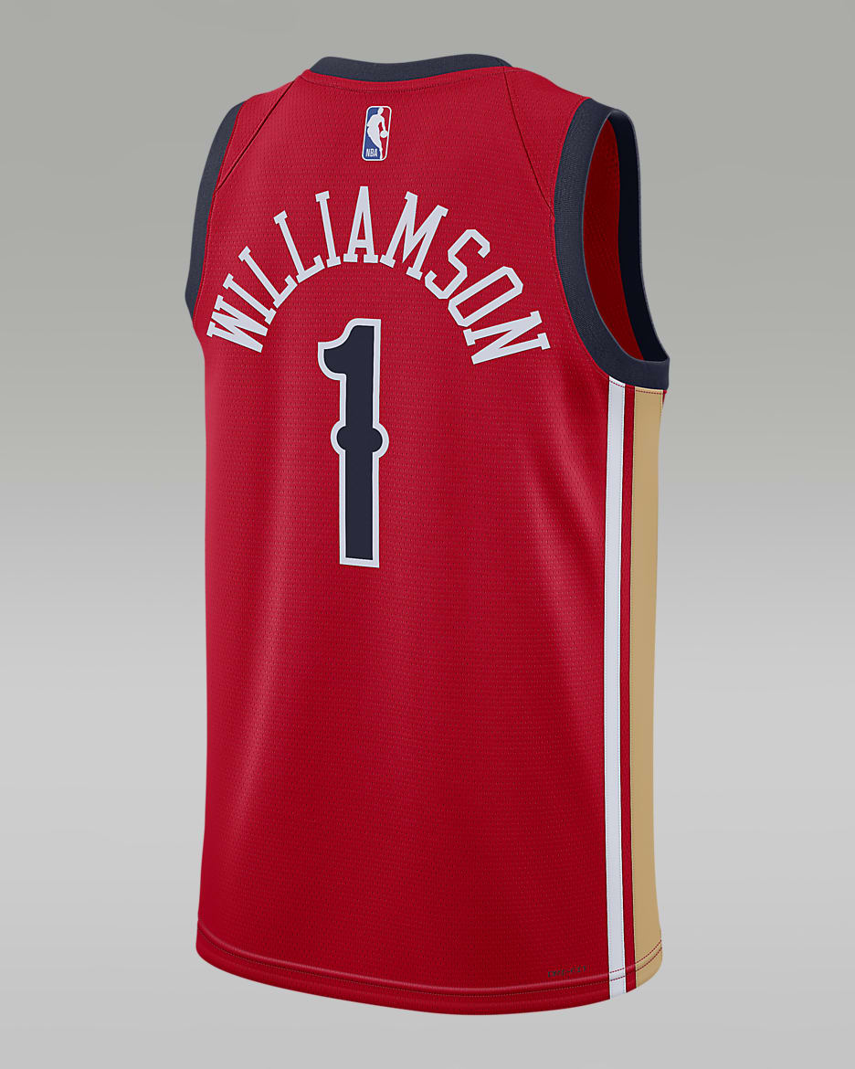 Zion Williamson New Orleans Pelicans 2023 24 Statement Edition Jordan Dri FIT NBA Swingman Jersey